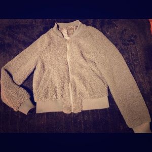 Teddy bear bomber jacket